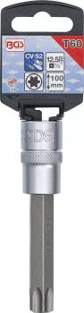 BGS Bit-Einsatz T60 T-Profil (für Torx) Länge 100 mm Antrieb Innenvierkant 12,5 mm (1/2") 4476